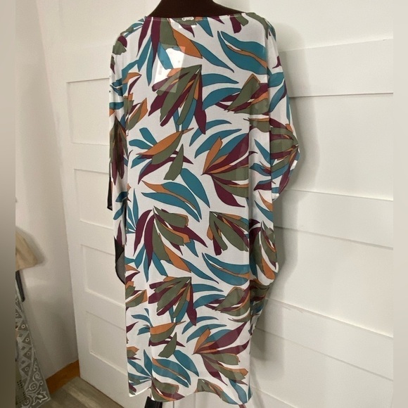 DKNY Swim Suit Coverup Tropical  White Size M - Picture 2 of 14